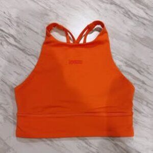 Lululemon Energy Bra High Neck Long Line - Size 4 - Coral/pink